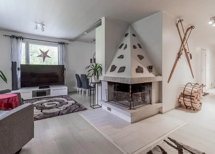 Daire Spacious Lapland Vacation With Private Sauna & Lappish Fire Hut *