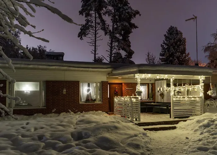 Spacious Lapland Vacation With Private Sauna & Lappish Fire Hut Rovaniemi